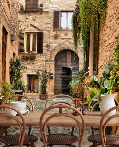 Rustikke hus i Perugia Bakgrunn