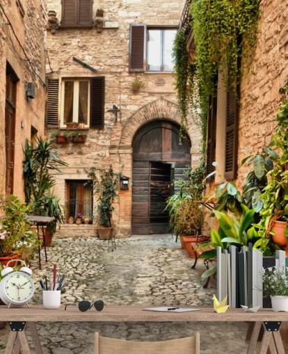 Rustikke hus i Perugia Bakgrunn Rustikke hus i Perugia Bakgrunn