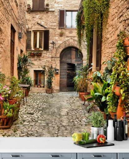 Rustikke huse i Perugia Baggrund Rustikke huse i Perugia Baggrund