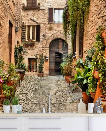 Carta da parati Case Rustiche a Perugia