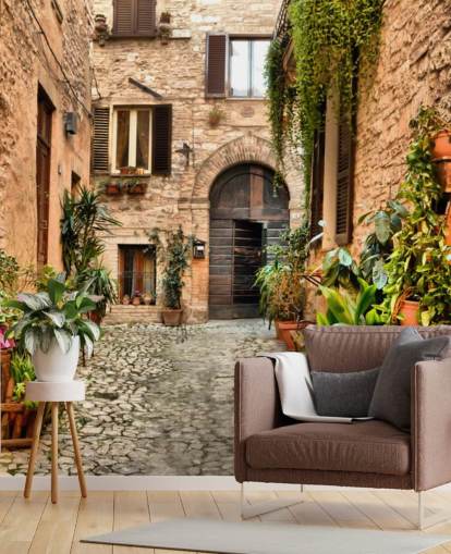 Papel de parede de casas rústicas em Perugia