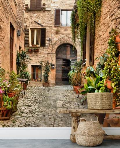 Rustika hus i Perugia Bakgrund Rustika hus i Perugia Bakgrund