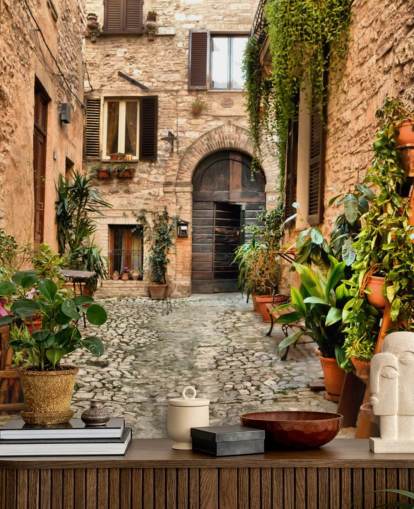Rustic Houses in Perugia Wallpaper
