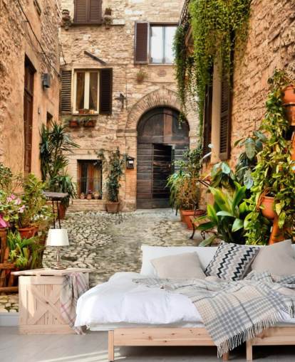 Rustic Houses in Perugia Wallpaper