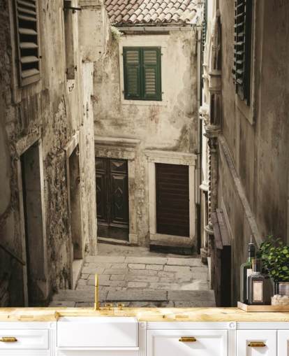 Rustic Street Wall Mural