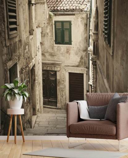 Rustic Street Wall Mural