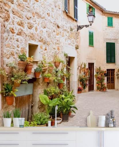 Papier peint Maisons rustiques