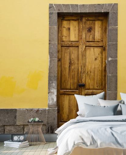 Madeira e amarelo Papel de parede cinza mostarda Madeira e amarelo Papel de parede cinza mostarda