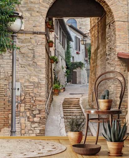 Papel pintado de antiguas calles italianas