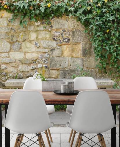 Peaceful Garden Bench Wall Mural