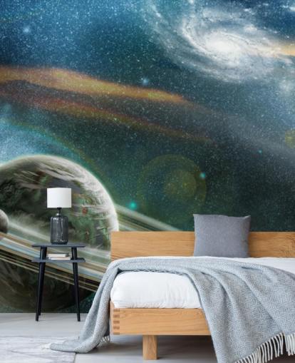 Papel pintado Planeta con sistema de anillos