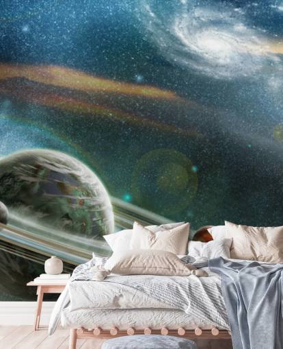 Planet with Ring System Wallpaper Mural