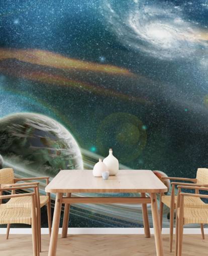 Planet med Ring System Wallpaper Mural