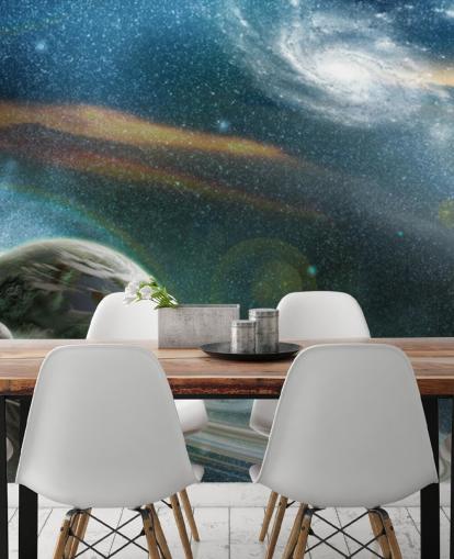 Planet with Ring System Wallpaper Mural