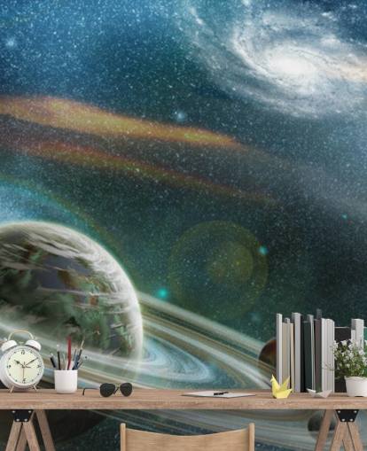 Planet with Ring System Wallpaper Mural