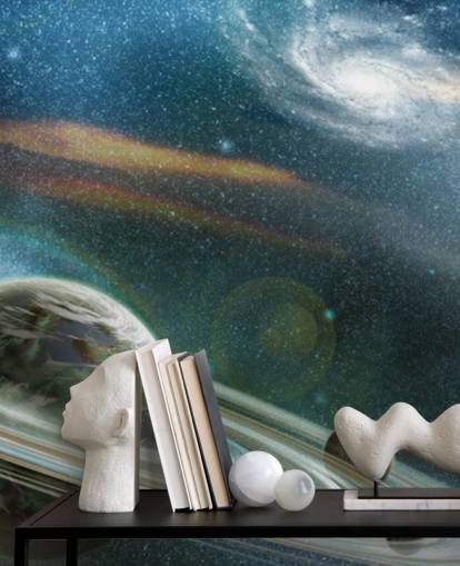 Planet with Ring System Wallpaper Mural