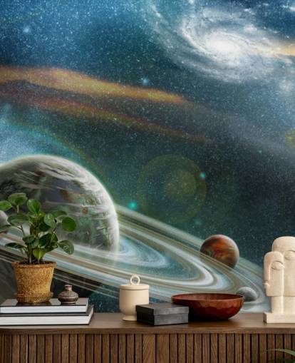 Planet with Ring System Wallpaper Mural