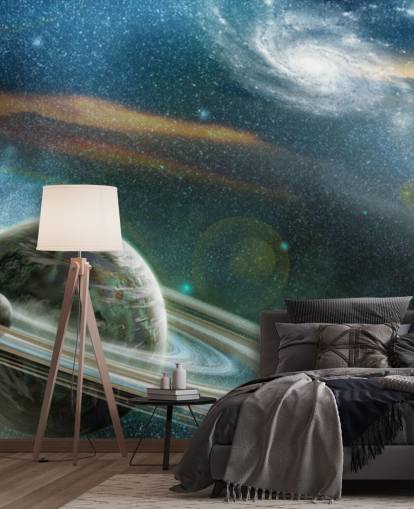 Planet med Ring System Wallpaper Mural