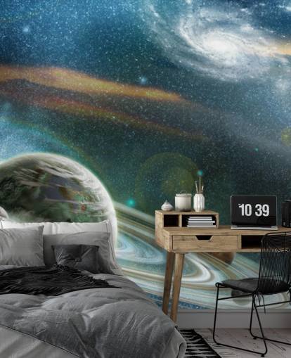 Planet with Ring System Wallpaper Mural