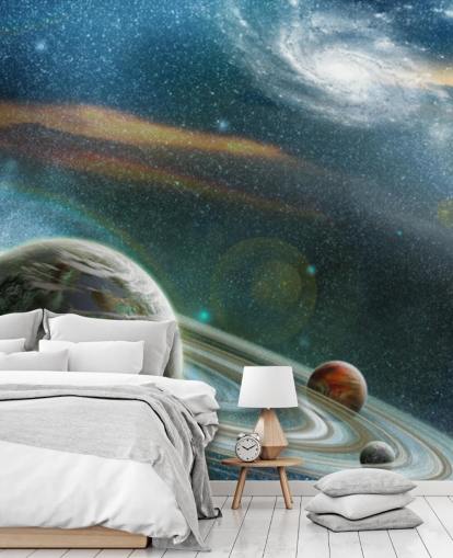 Papel de Parede Planeta com Sistema de Anel