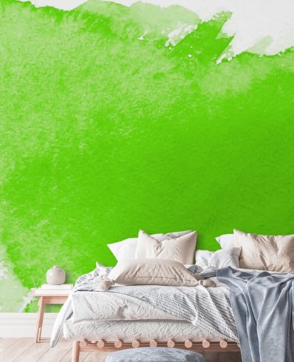 Green and White Watercolor Wallpaper