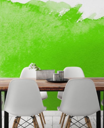 Papel de parede de aquarela verde e branco Papel de parede de aquarela verde e branco