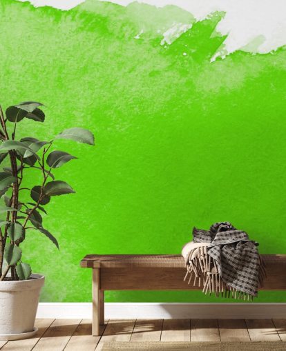 Green and White Watercolor Wallpaper