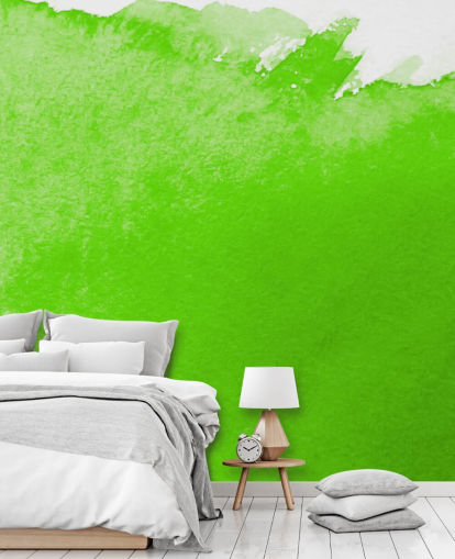 Green and White Watercolor Wallpaper
