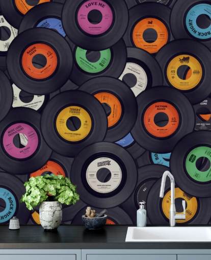 papier peint mural en vinyle noir appelé Vinyl Records pour les chambres, les grottes et les salles papier peint mural en vinyle noir appelé Vinyl Records pour les chambres, les grottes et les salles