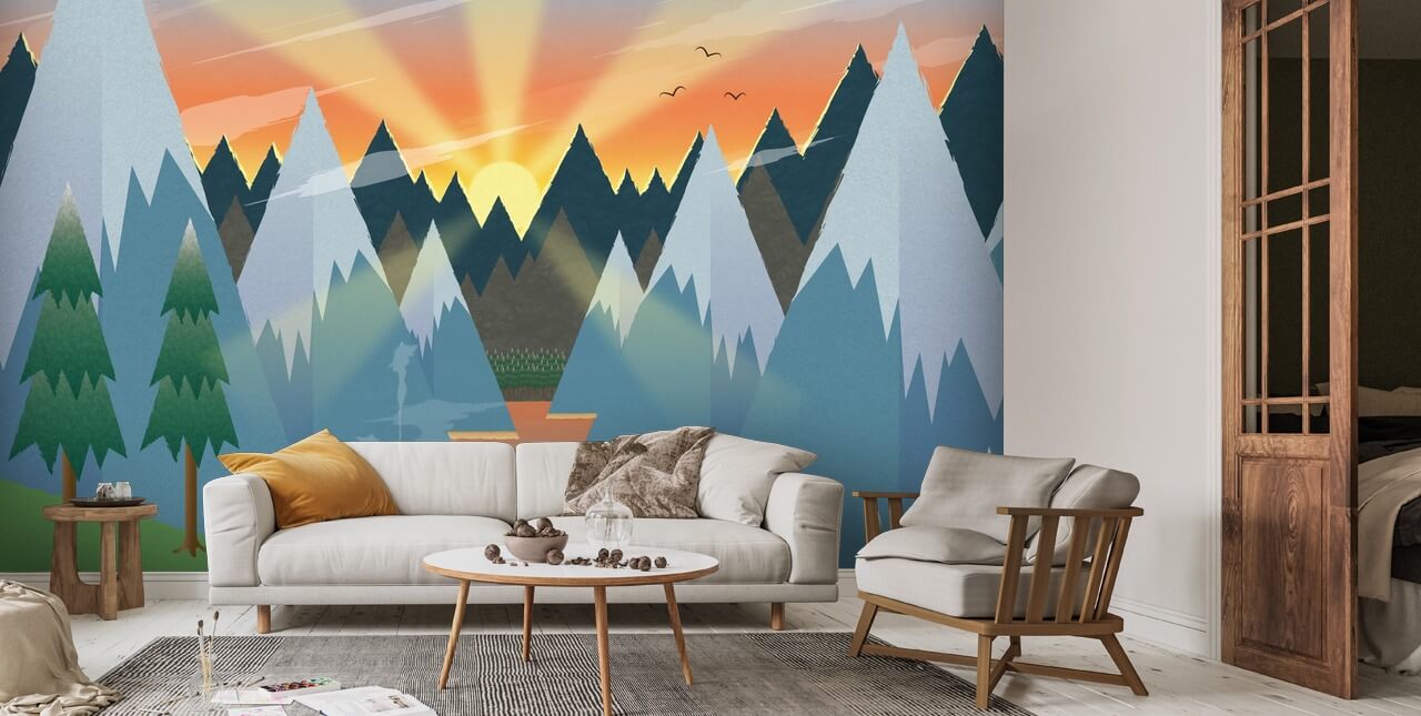 Camping Wall Mural Wallsauce NZ