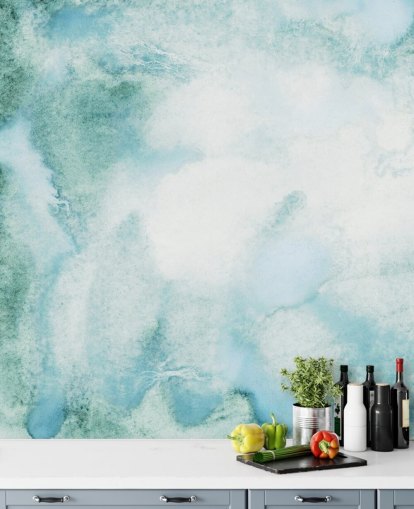 Blue and Green Abstract Watercolour Wallpaper Blue and Green Abstract Watercolour Wallpaper