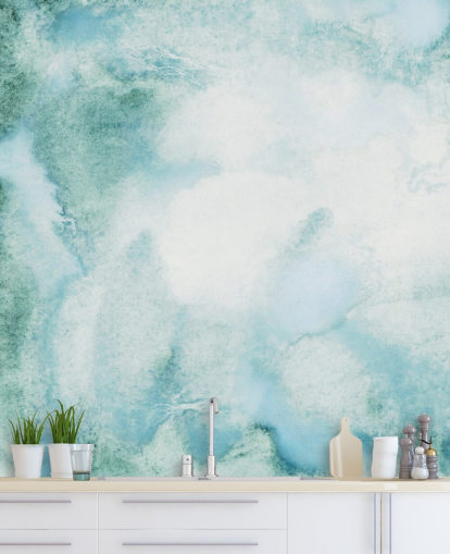 Blue and Green Abstract Watercolour Wallpaper Blue and Green Abstract Watercolour Wallpaper