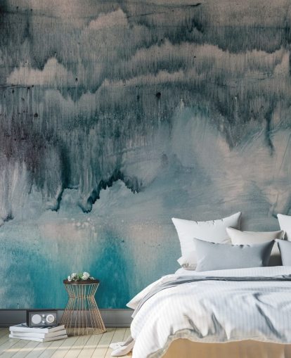 Blue and Black Watercolor Wallpaper