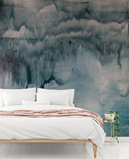 Blue and Black Watercolor Wallpaper