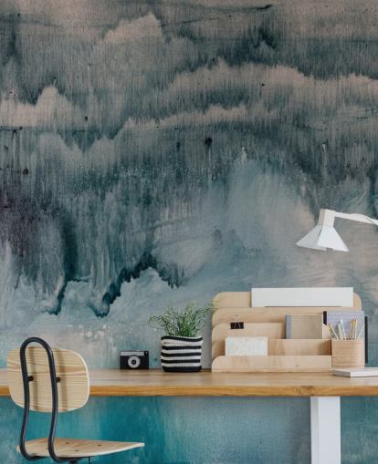 Blue and Black Watercolor Wallpaper Blue and Black Watercolor Wallpaper