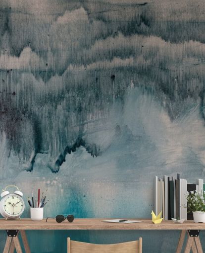 Blaue und schwarze Aquarelltapete Blaue und schwarze Aquarelltapete