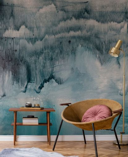 Blue and Black Watercolor Wallpaper Blue and Black Watercolor Wallpaper