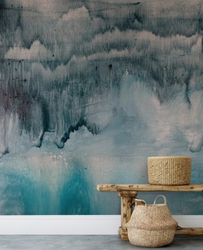 Blue and Black Watercolor Wallpaper