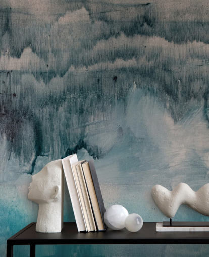 Blue and Black Watercolor Wallpaper Blue and Black Watercolor Wallpaper