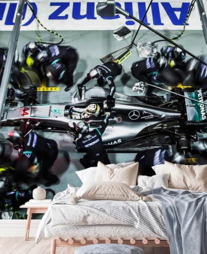 customisable f1 wallpaper mural called Lewis Hamilton Singapore 2016 for bedrooms, home offices and games rooms