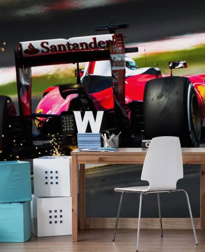 Papel pintado F1 rojo