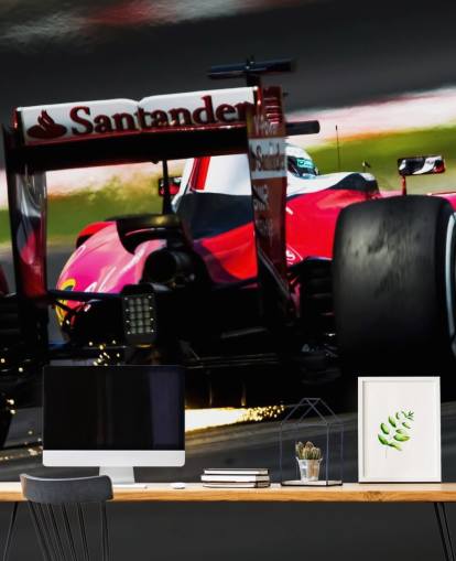 Papel pintado F1 rojo