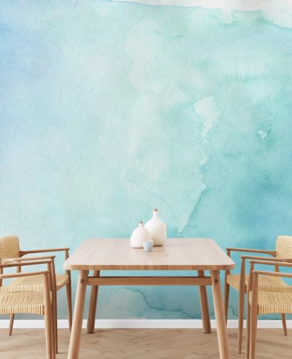 Papel pintado de acuarela azul y blanco suave Papel pintado de acuarela azul y blanco suave