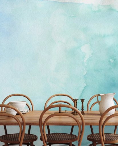 Papel de parede de aquarela azul e branco suave Papel de parede de aquarela azul e branco suave