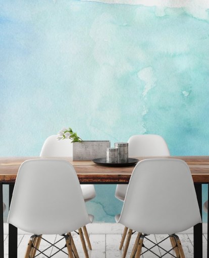 Soft Blue and White Watercolor Wallpaper 