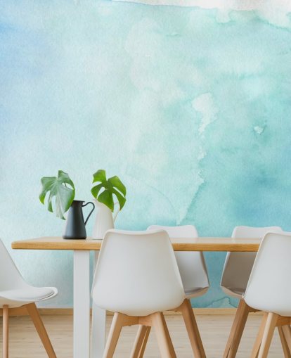 Soft Blue and White Watercolor Wallpaper 