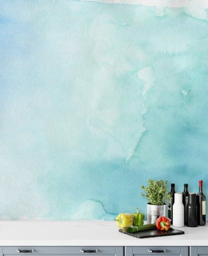 Soft Blue and White Watercolor Wallpaper 