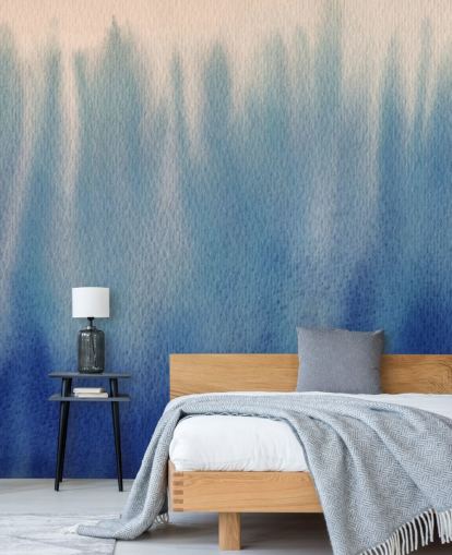 Blue Lines Watercolor Wallpaper