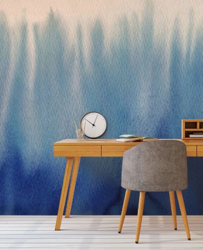 Blå Linjer Akvarel Baggrund