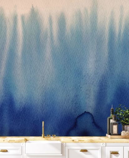 Blue Lines Watercolor Wallpaper